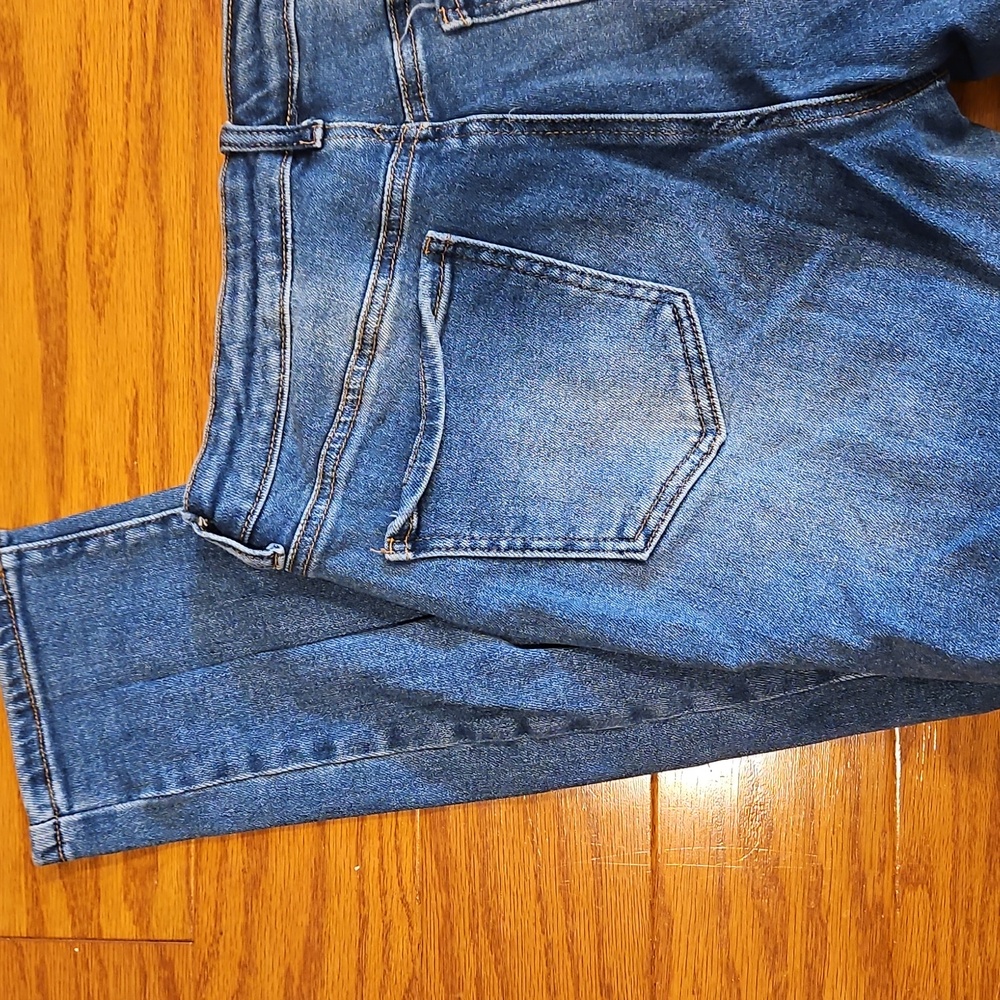 Wax Jean Blue Distressed Boyfriend Jeans - Picture 9 of 11